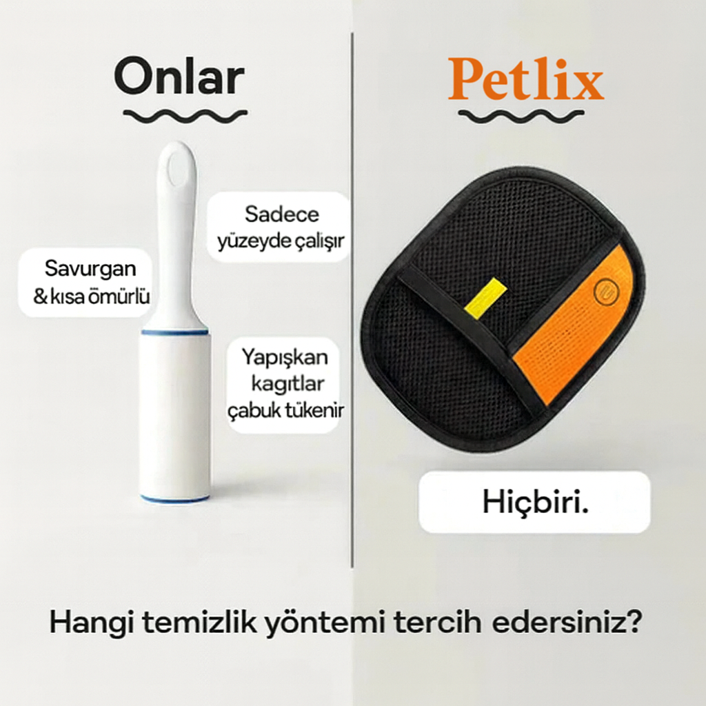 Petlix™ Tüy Temizleme Eldiveni